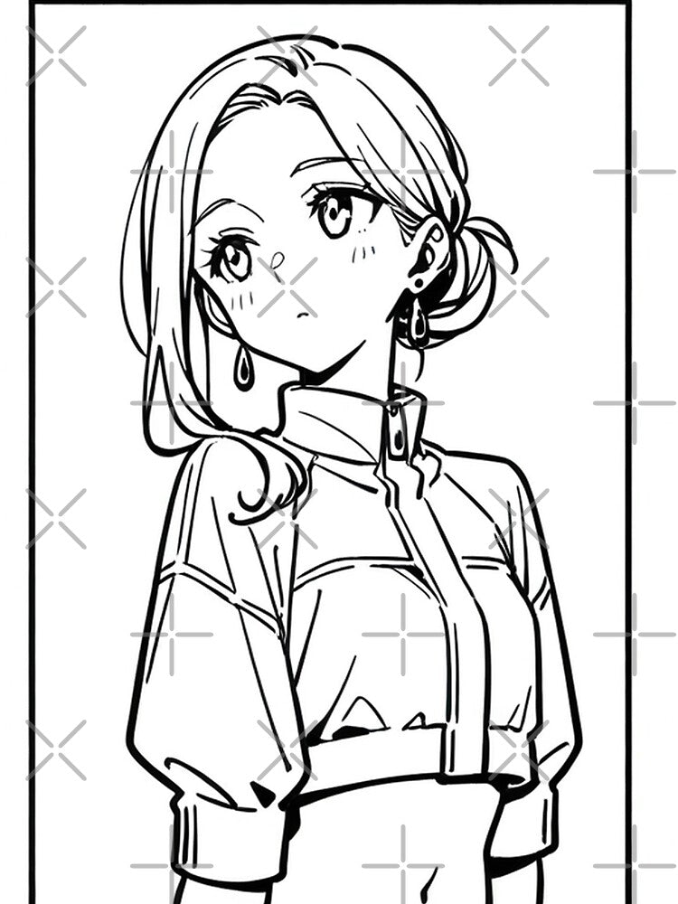 Fashion - Woman in White Puffer Jacket Low Bun Anime Variant 2 by AnimeShin