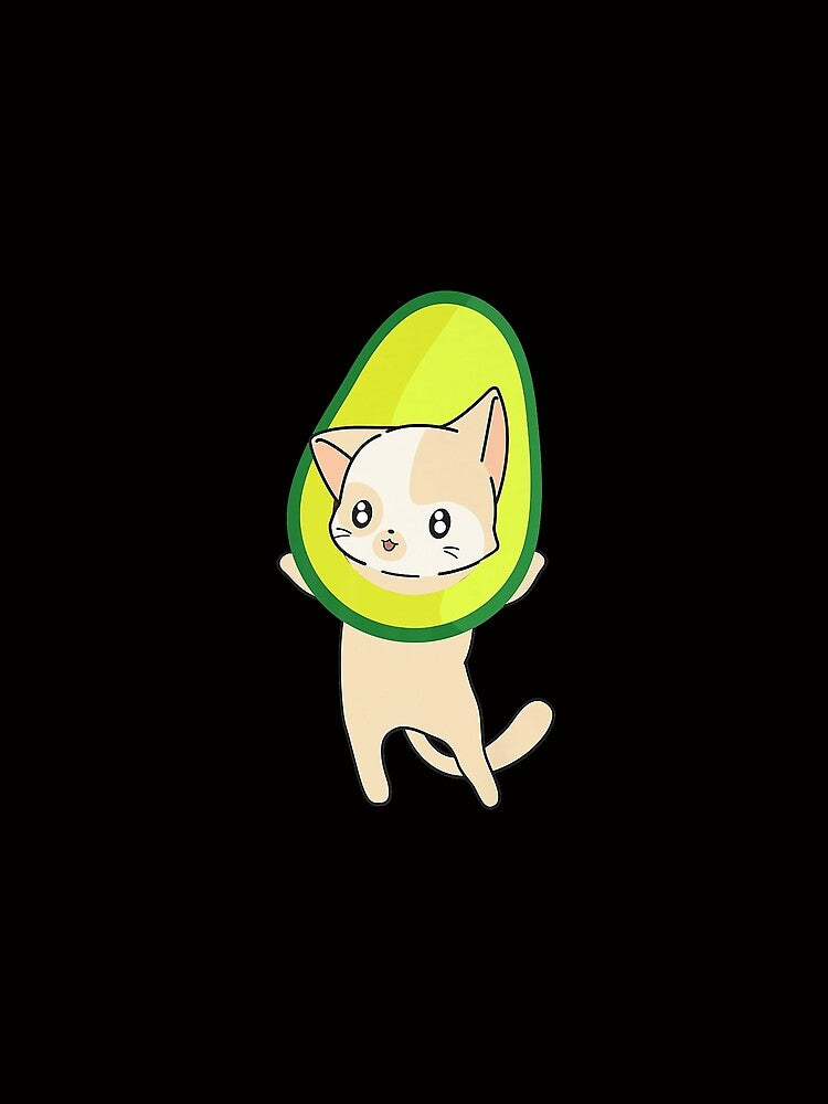 Cat Avocado - Avocado Vegan Kawaii - Anime Kitten - Avogato Premium by fredricksonsx