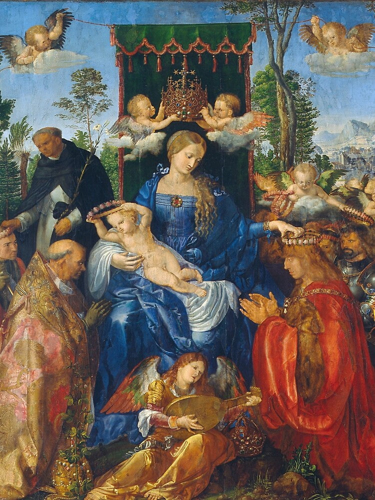 Albrecht Durer's Feast of the Rosary by mosfunky