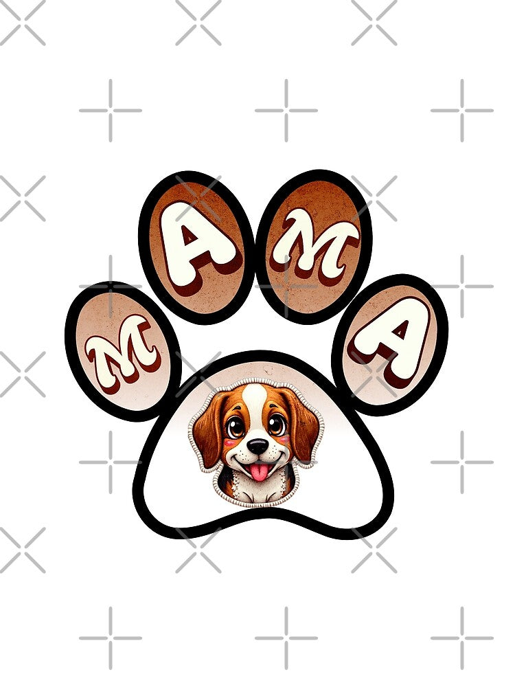 Cute Mama Paw Print Dog Mom Design Puppy Illustration Gift for Pet Lovers by ArtDesignTp