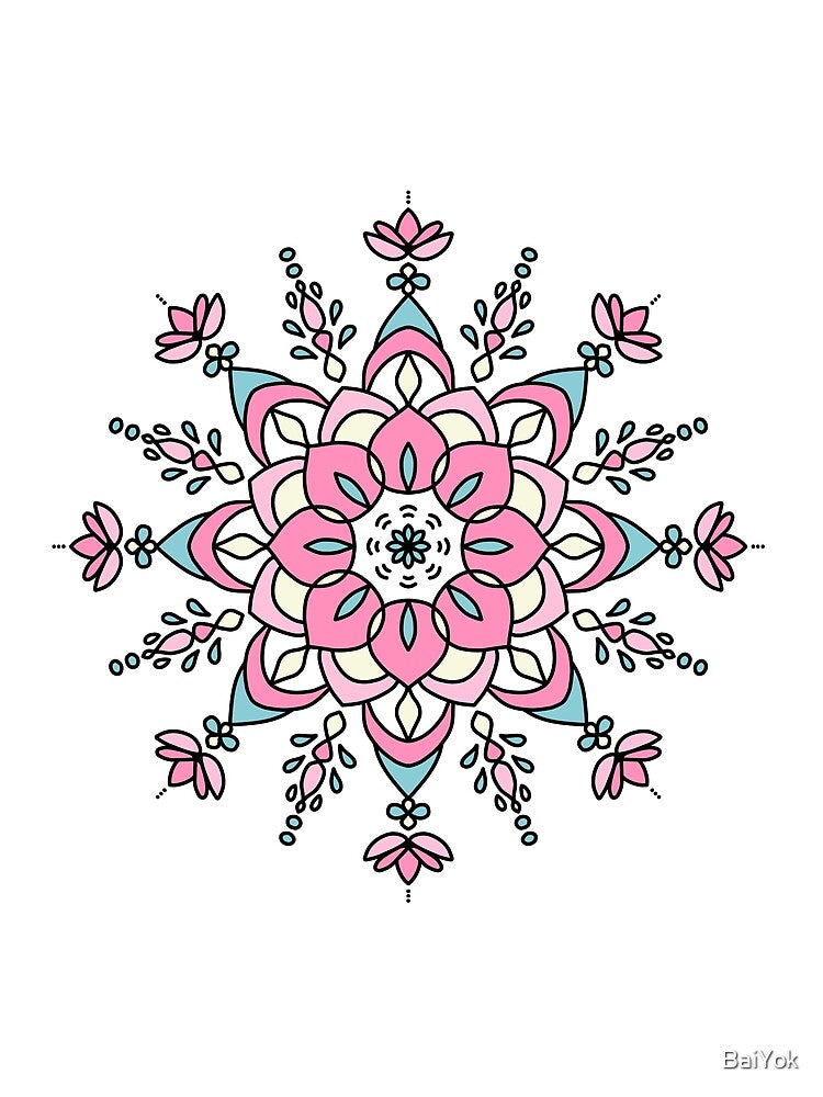 Cotton Sky Bloom Mandala by BaiYok
