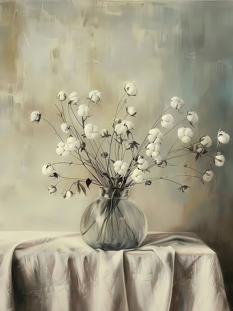Cotton Bouquet Elegance by LivingArtClips