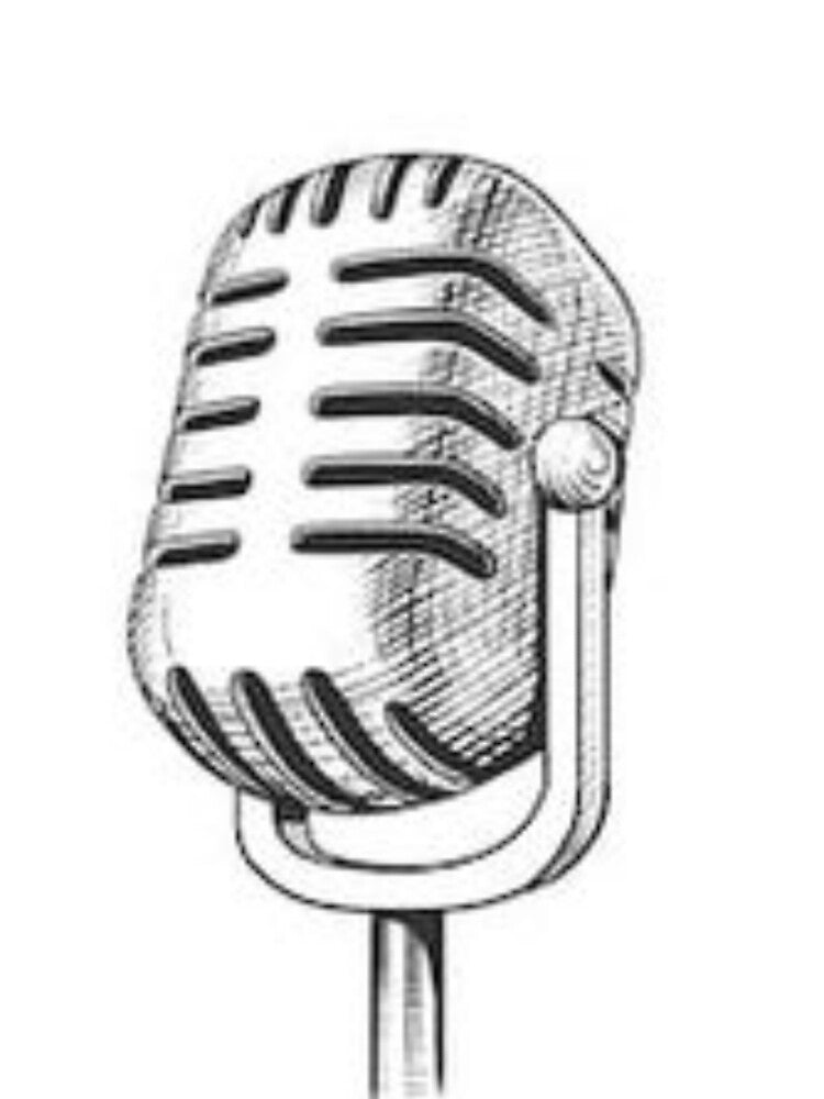 Hand Drawn Microphone by Joseph Mizovic