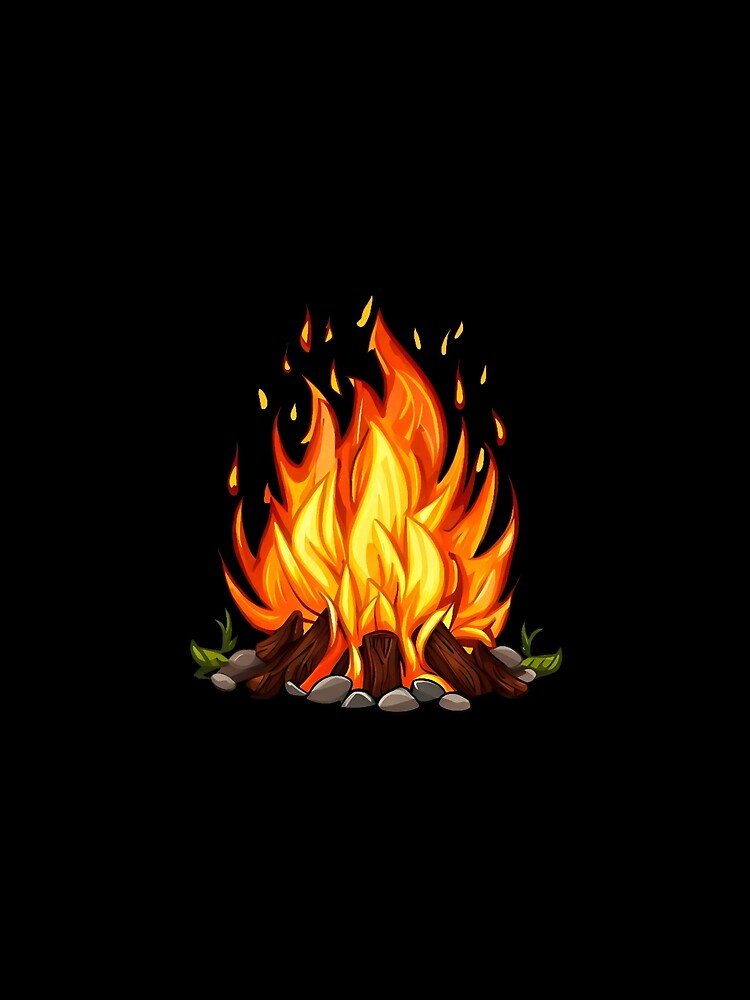 Burning Camp Fire Oversized by Salzedoashop