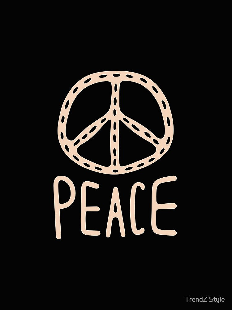 Peace Graphic Tee | Minimalist Peace Symbol Shirt | Comfortable & Stylish Casual Wear for Men & Women | Soft Cotton Unisex T-Shirt | Positive Vibes, Mindfulness, Meditation Clothing by TrendZ Style