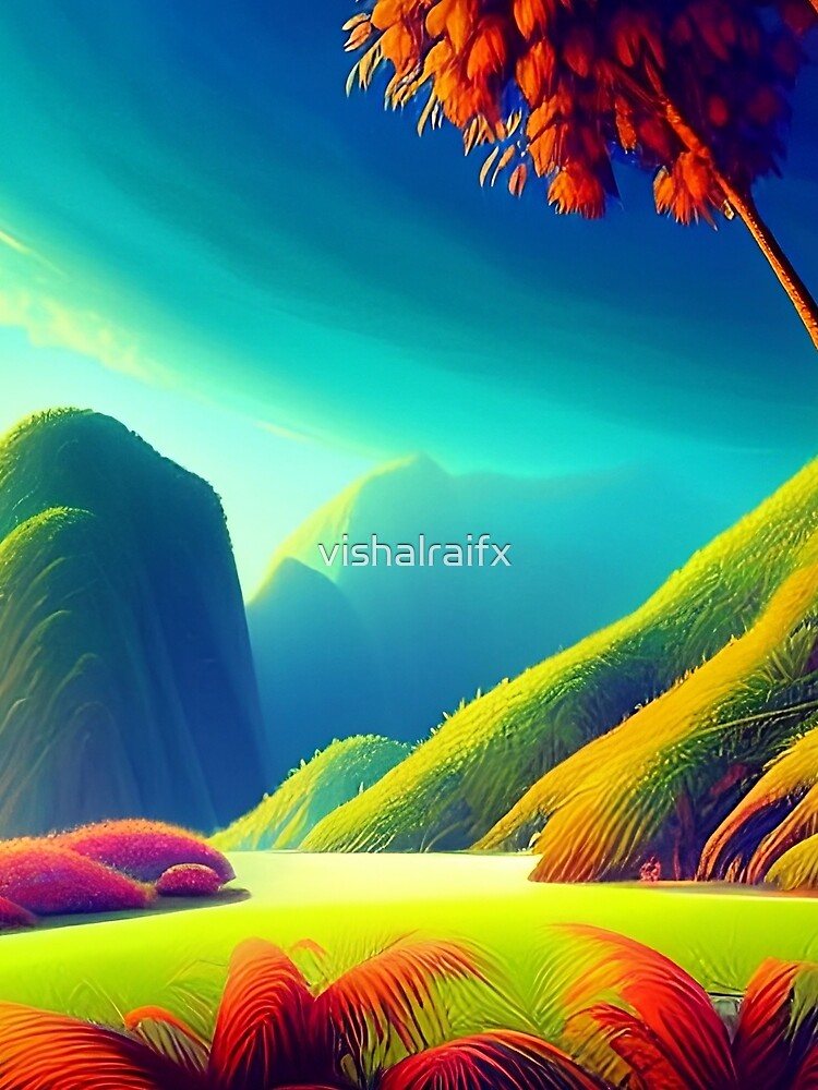 Colorful surreal landscapes scenery with vibrant colors 1 by vishalraifx