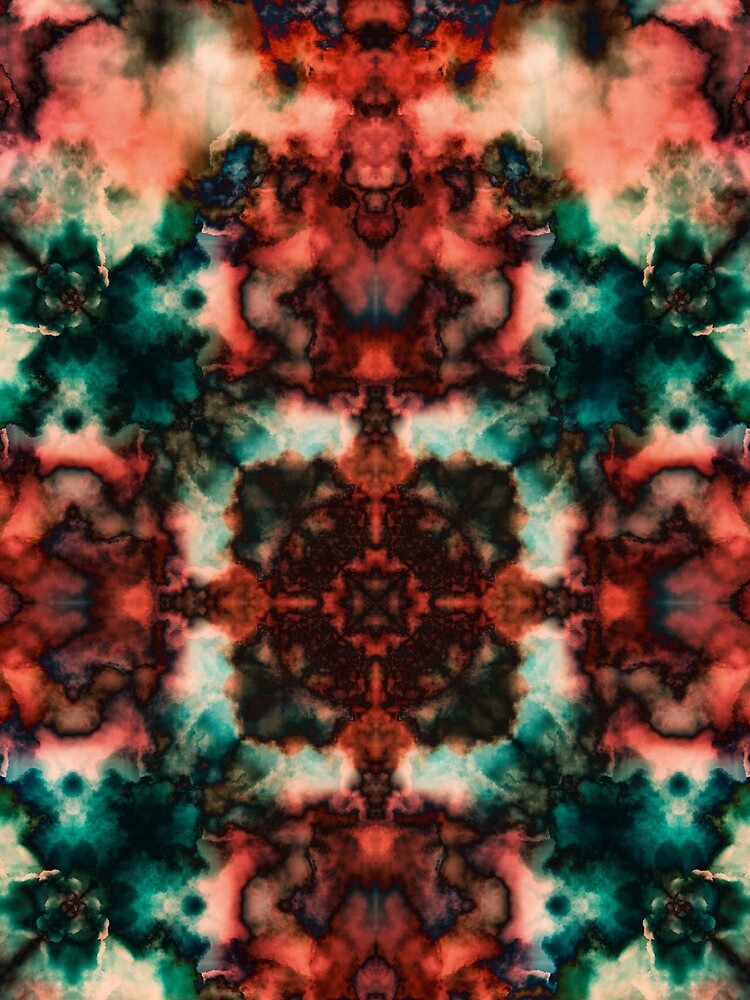 Symmetry in red green by Psilographics