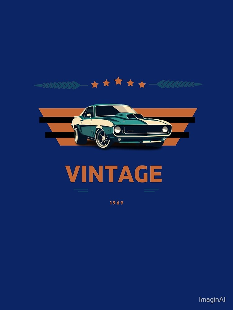 Muscle Car Vintage T shirt 1969 by ImaginAI