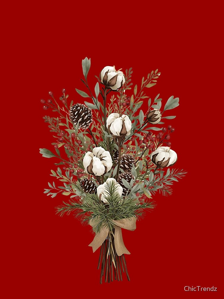Sage & Cranberry Winter Florals by ChicTrendz