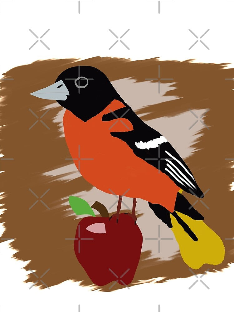Minimalist Oriole over an Earthy Background by BjernRaz