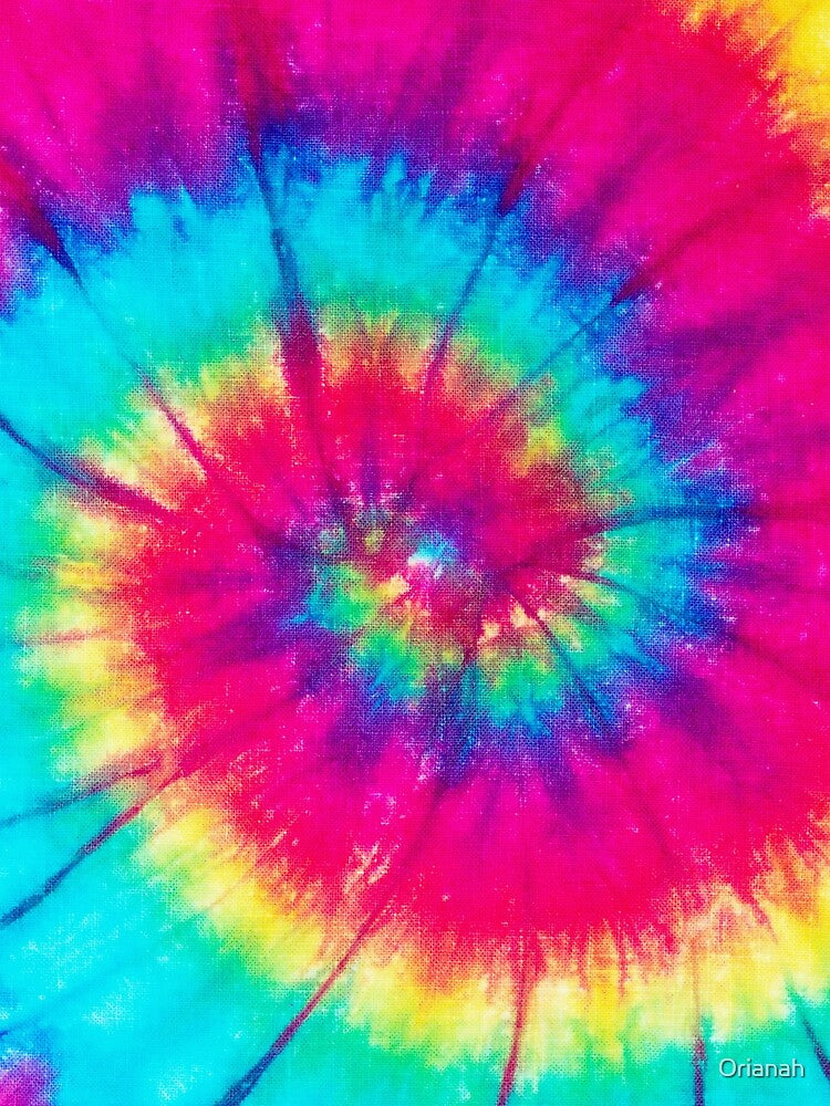 Tie dye, colorful tie dye pattern, spiral tie dye print by Orianah