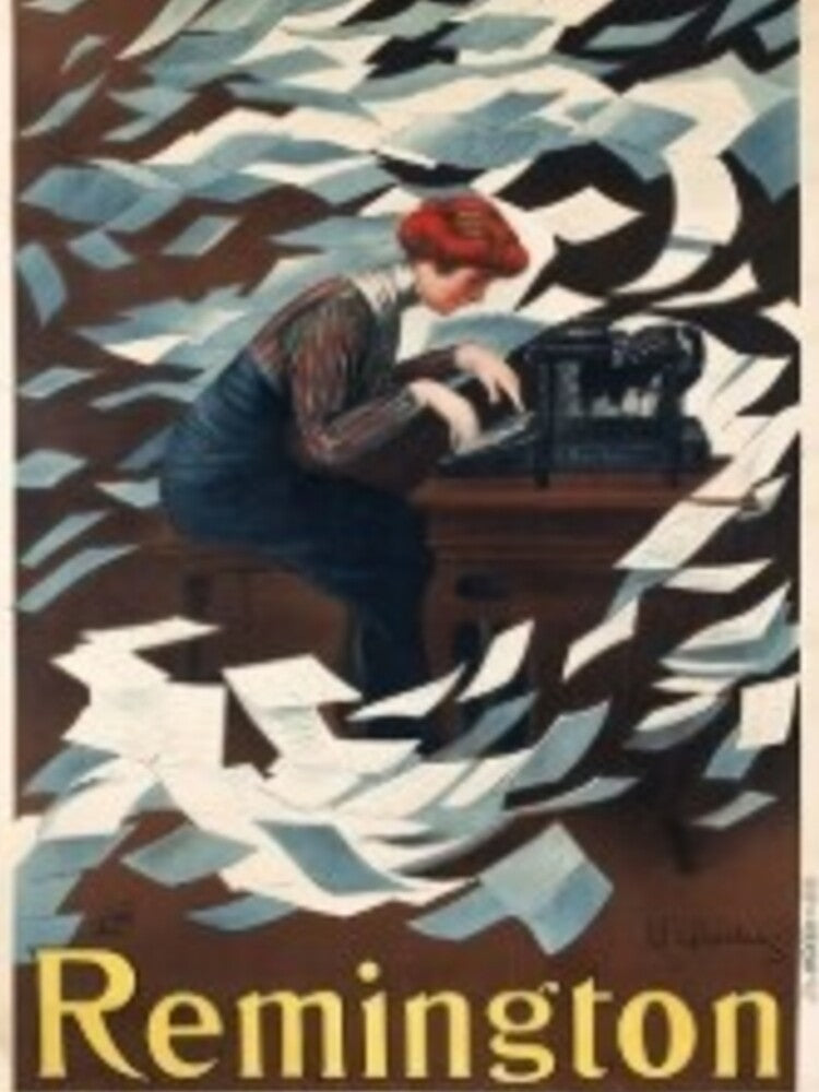 Retro Remington Typewriter Advert Poster by RetroRabbitCo