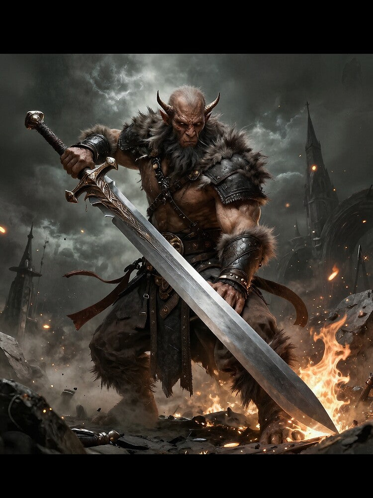 Barbarian Warrior With a Oversized Sword by Mia's Menagerie