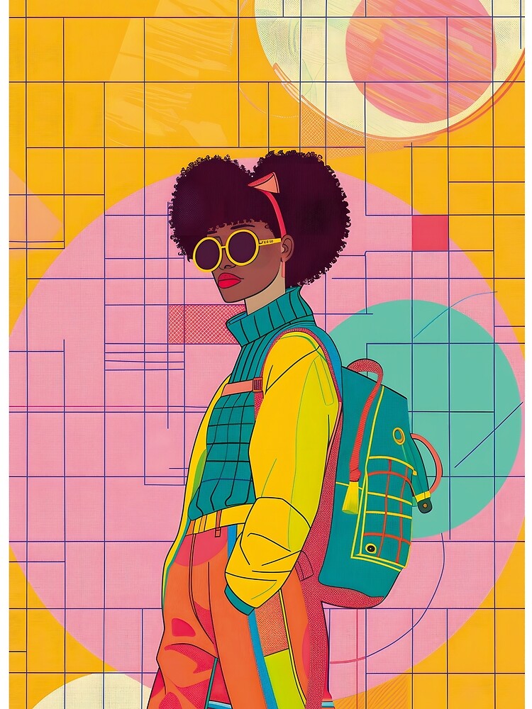 Stylish Woman with Vibrant Outfit by duanduan-art