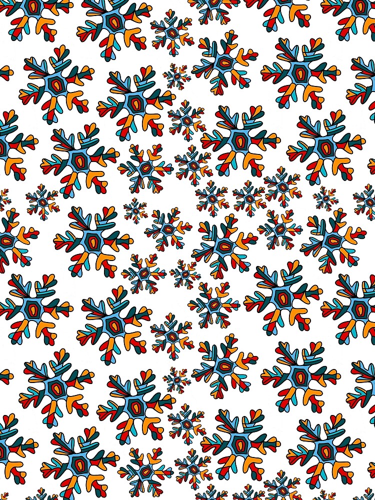 Hand drawn coloured snowflake by BritishDelights
