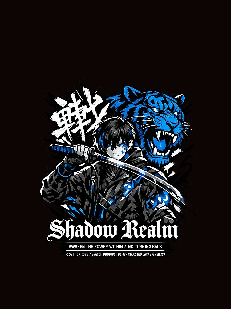 Midnight Sapphire: Urban anime Samurai Tech-Wear Design by NituHub