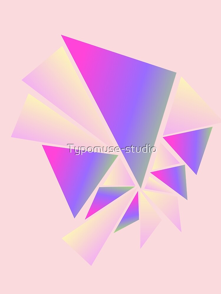 Pastel Dream Geometric Shards - Pink and Lavender Abstract by Typomuse-studio