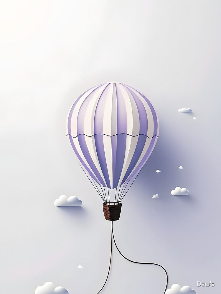 Balloon Adventure T-Shirt, Pastel Dreamy Flight by Dew's