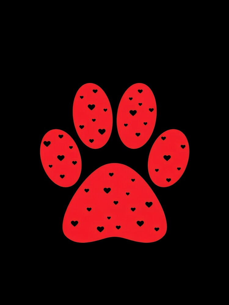 Love Paw Print – Cute Valentine Pet Lover by OlyvieArt