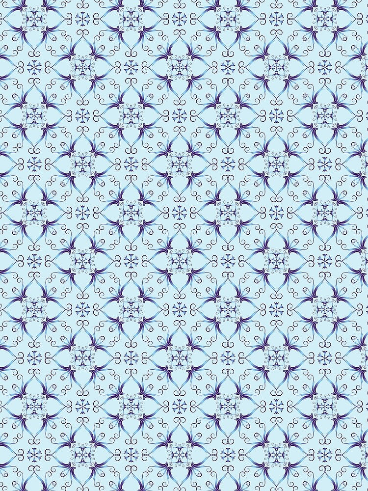 Elegant Blue Christmas Pattern Design by Jaydee001