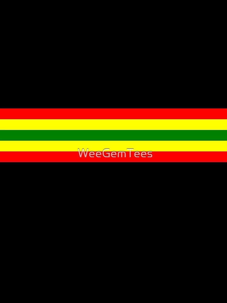 Red, Yellow, Green Stripes by WeeGemTees