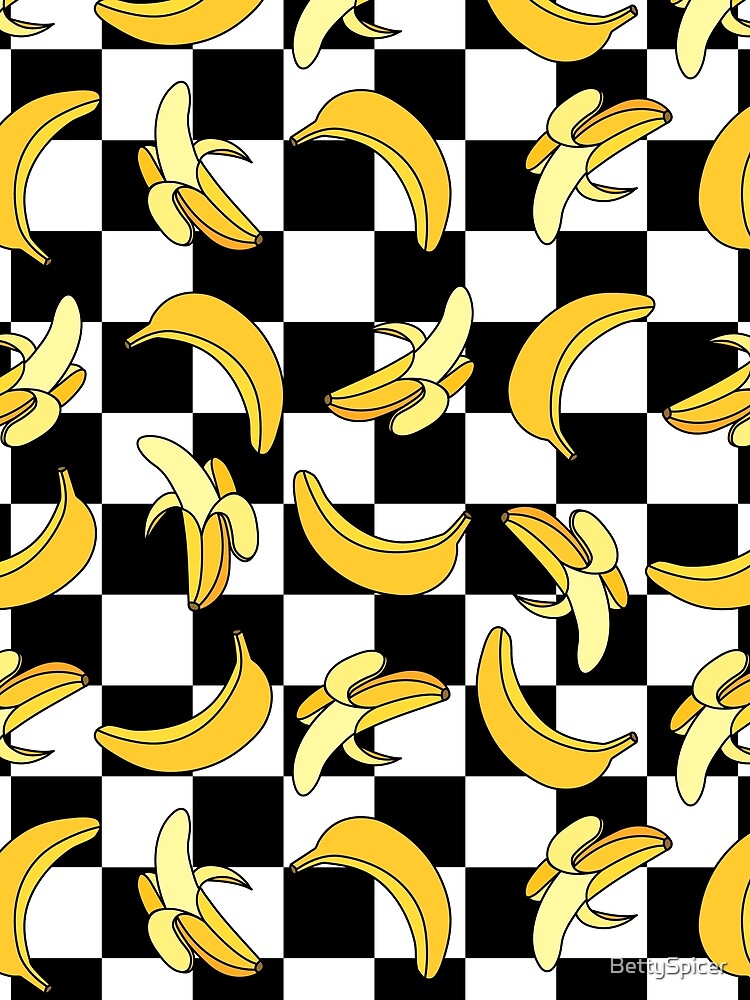 Banana Checkered Pattern by BettySpicer
