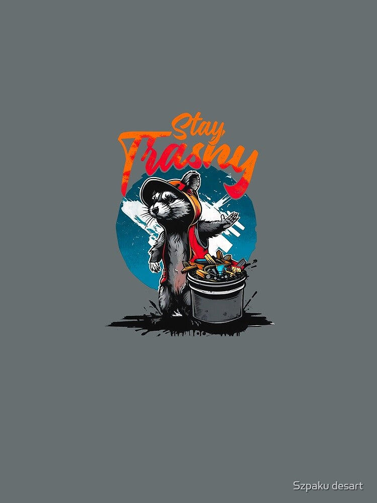 Colorful Dumpster Bandit Raccoon by Szpaku desart
