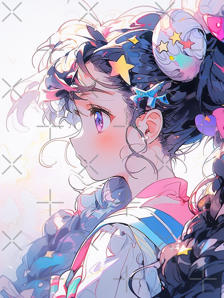 Whimsical Daydream Cascade Anime Girl by bubblegoth