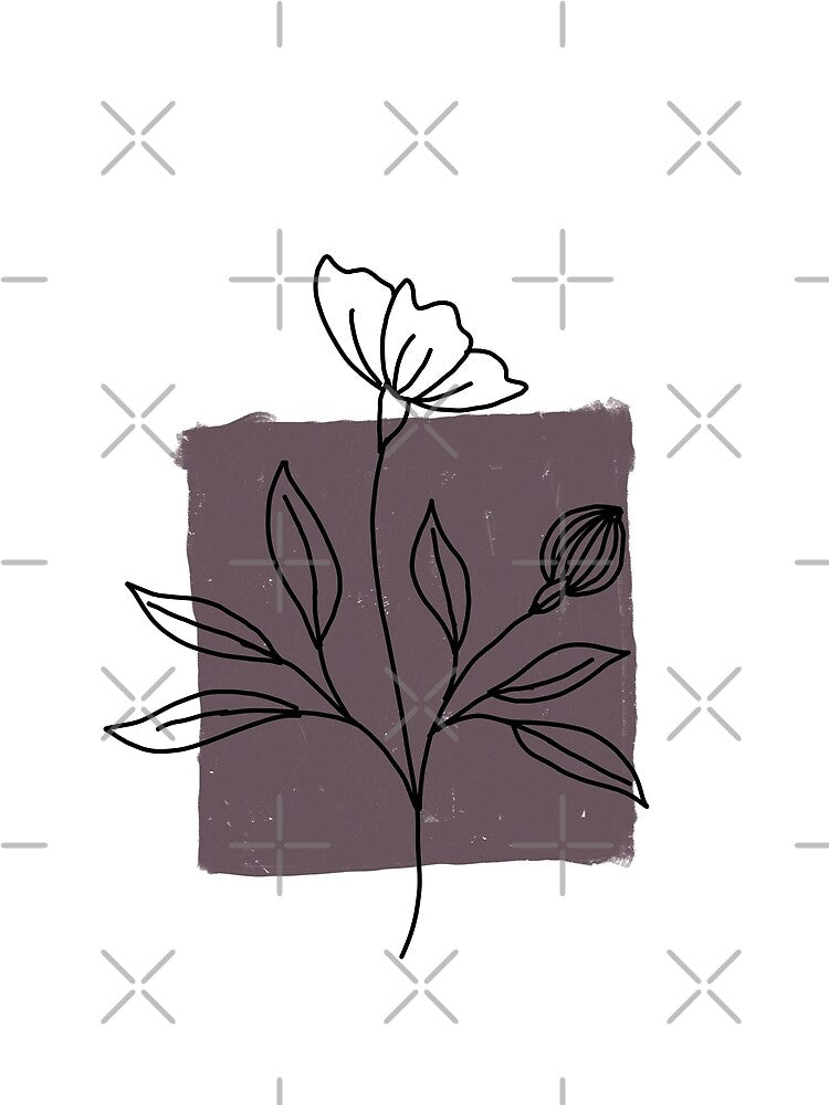 "abstract bohemian minimal floral art" by tudoo