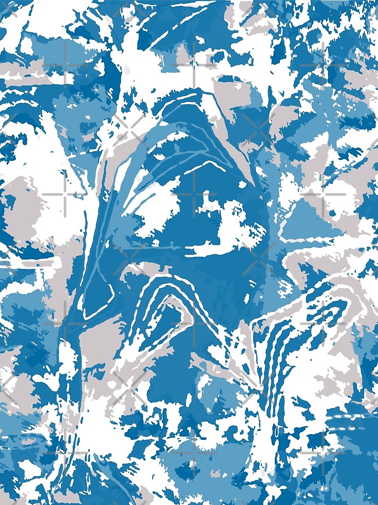 Abstract Blue White Exclusive Pattern by LIRAZ ZIV