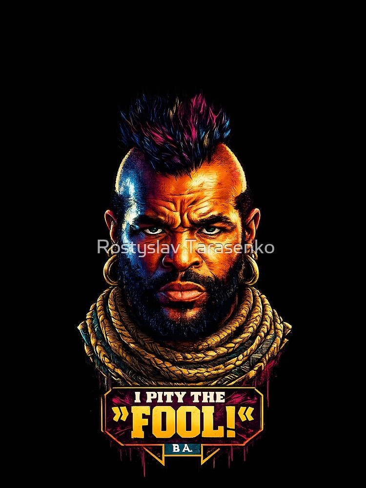 Retro Mohawk Warrior | Neon Street Pop Art Portrait | 80s Inspired Graphic Design by Rostislav Tarasenko