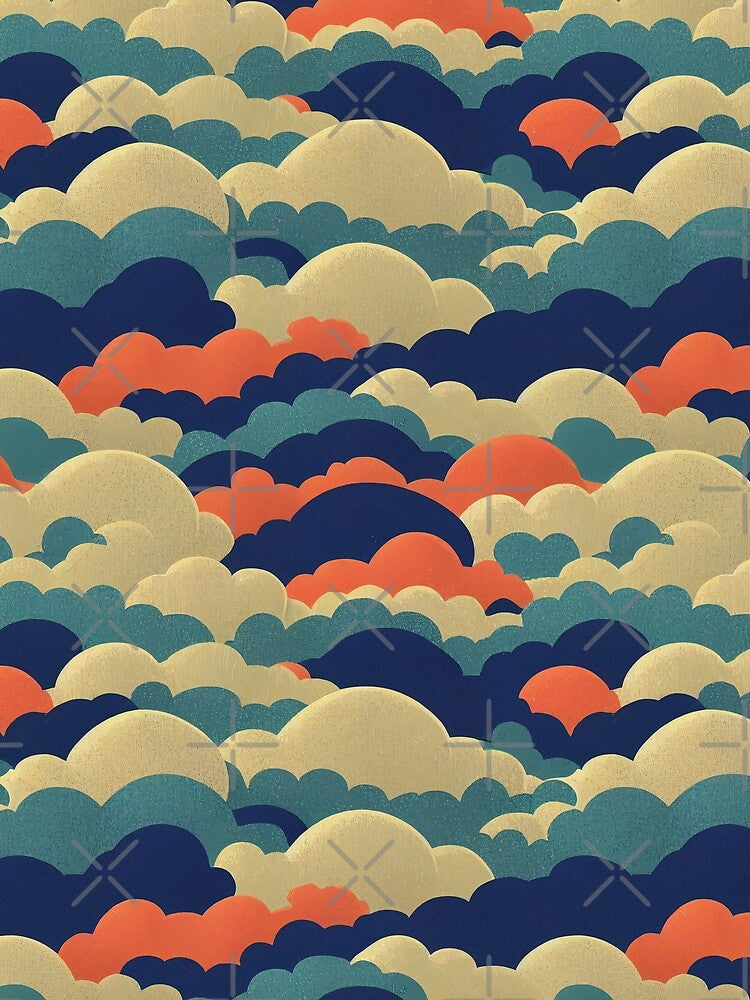 Colorful Clouds with Retro Colors by Fragpop