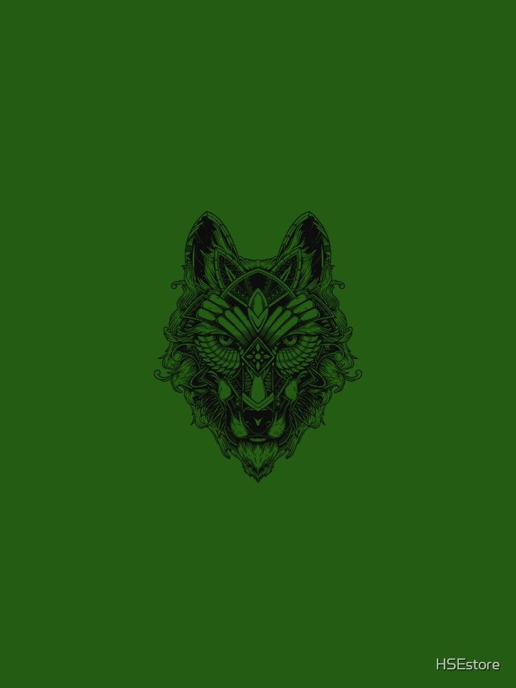 Green wolf by HSEstore