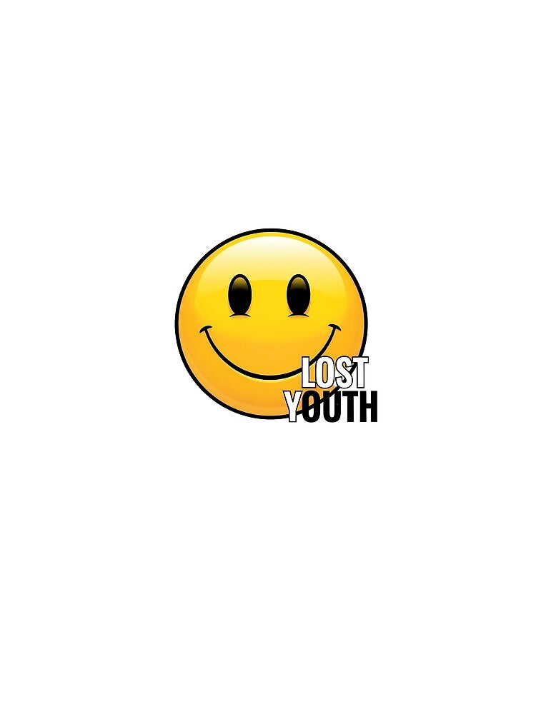 Lost Youth Smiley Face Shirt – Dark Aesthetic Streetwear Graphic Tee by BorenStore