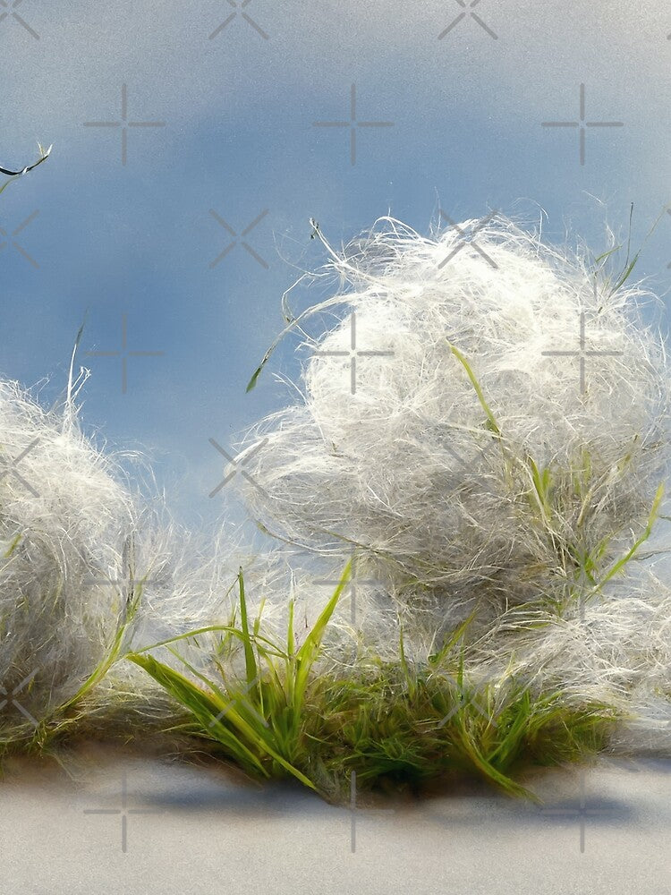 cotton balls on a windy field 2 by Mike Kiev art