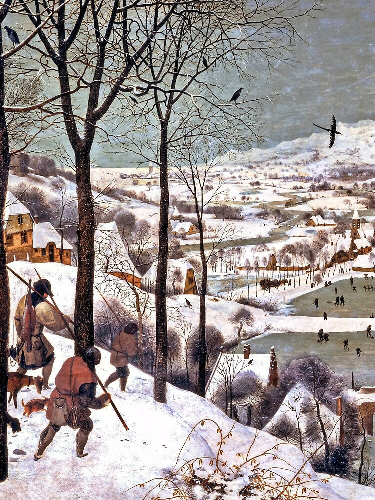 Pieter Bruegel the Elder's Hunters in the Snow by mosfunky