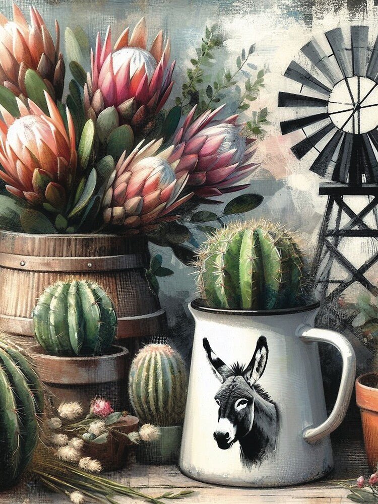 Protea Windmill vintage by DixieArt99