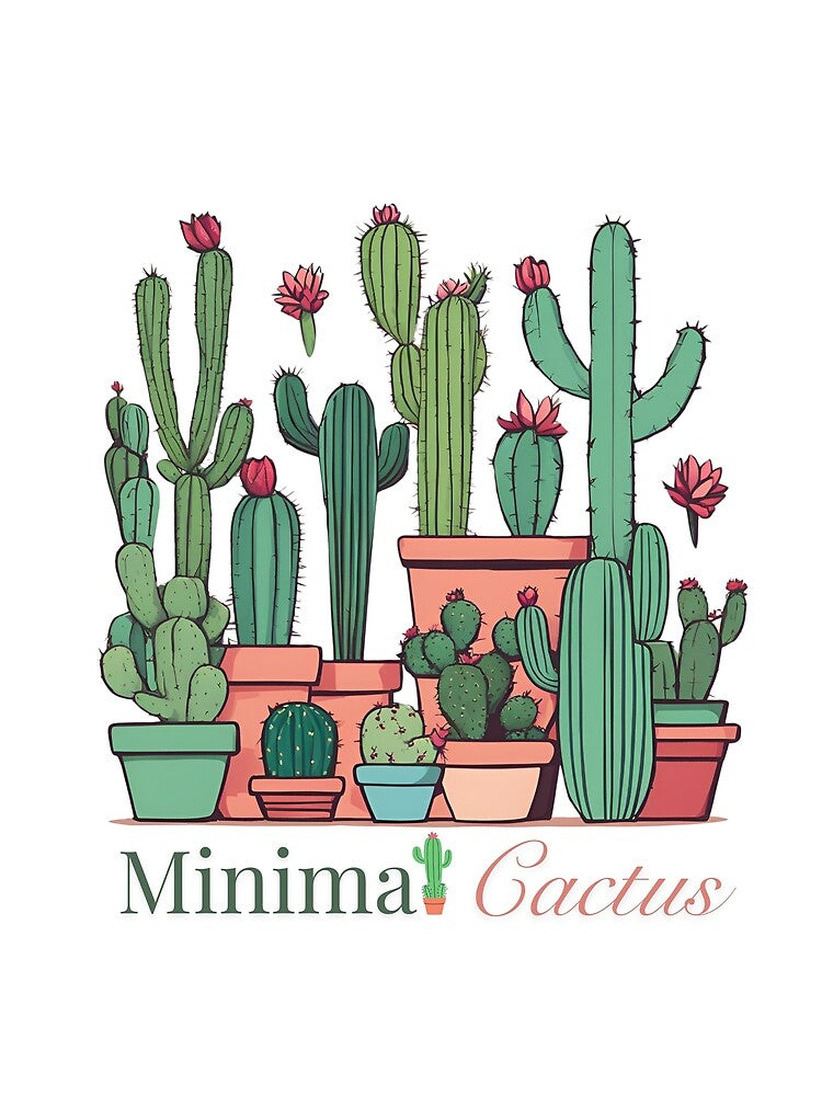 Minimal cactus T-shirt by VIVIFYSHOP