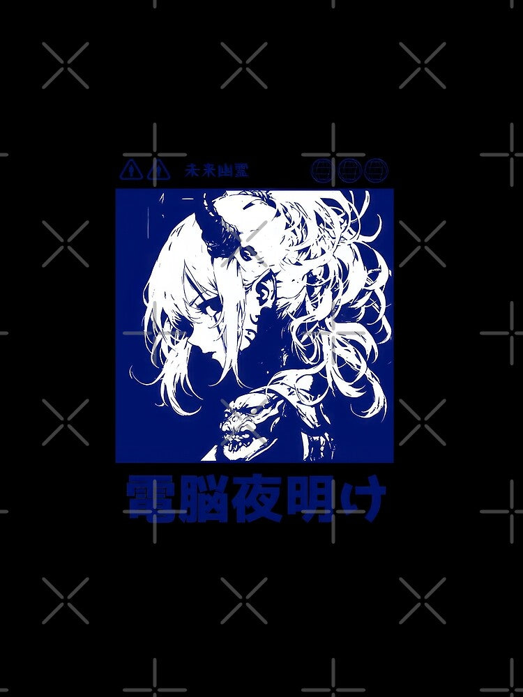 Cyber Techno Japanese Anime Streetwear Cyberpunk Vaporwave Yakuza Manga Girl #807 by mika-gallery