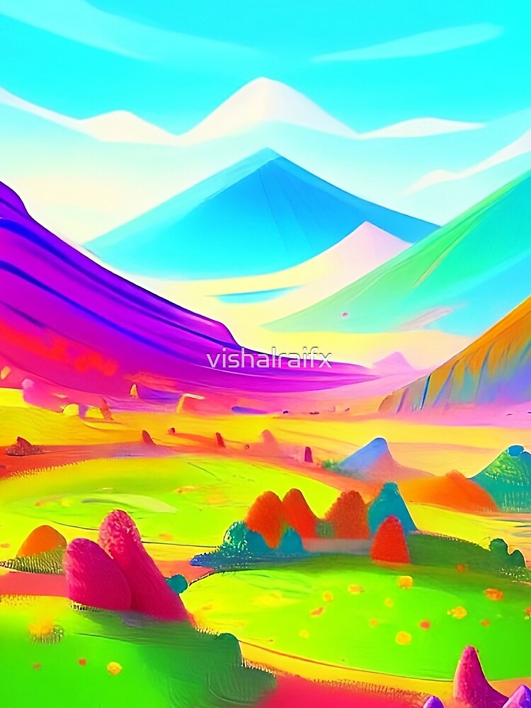 Colorful surreal landscapes scenery with vibrant colors 45 by vishalraifx