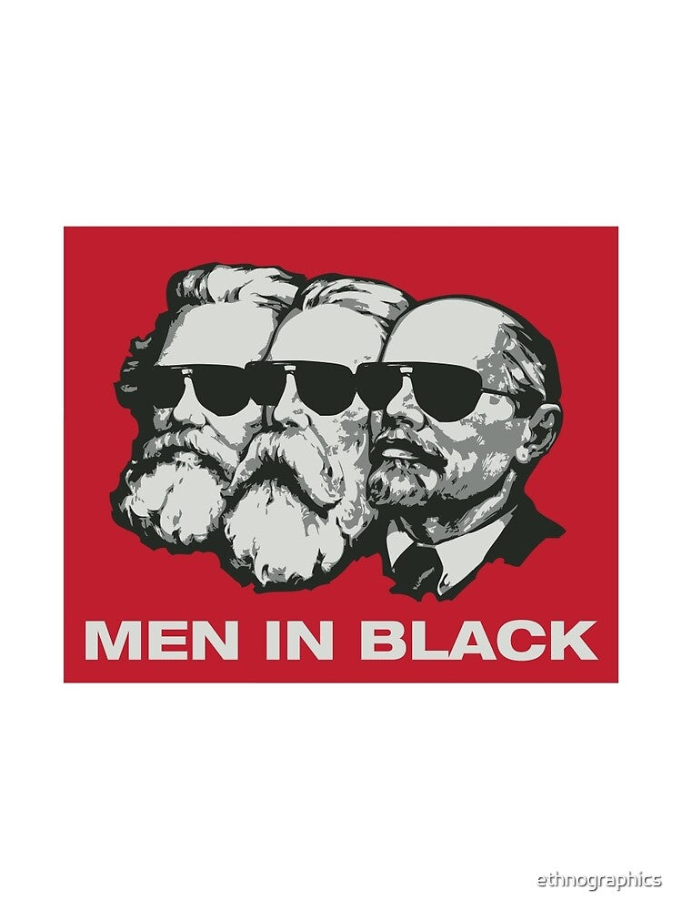 Cool Men in Black T-shirt by ethnographics