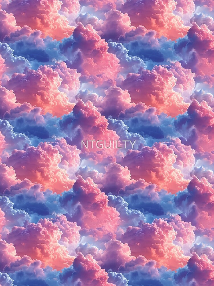 Dreamy Cotton Candy Clouds in Pink and Blue by NTGUILTY