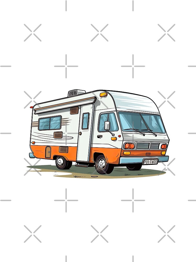 Vintage Cartoon RV Motorhome - A Class by HermanTheHymer