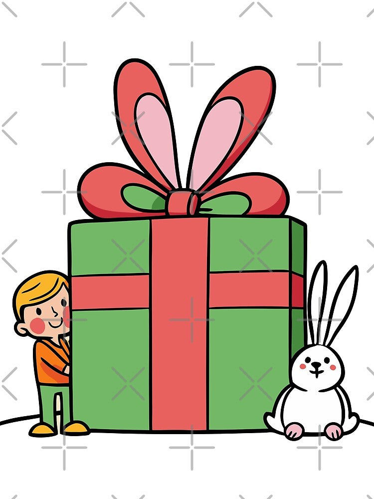 Giant Present with a Bow Nearly as Big as the Child by omerfdln34