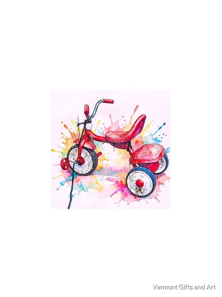 Vintage Tricycle With Grass Clippings by Vermont Gifts and Art