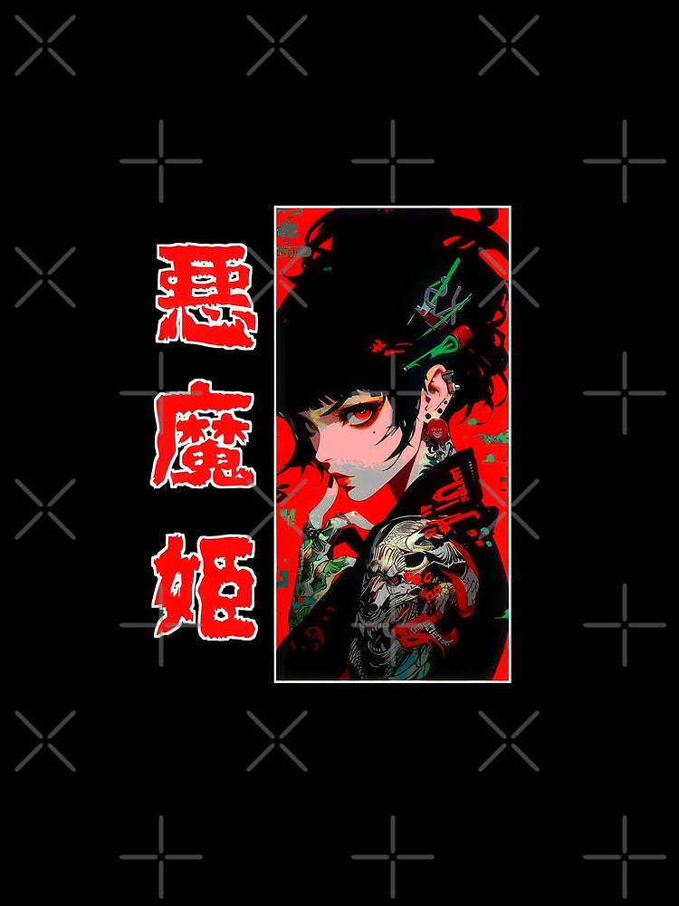 Japanese Anime Streetwear Cyberpunk Vaporwave Yakuza Manga Girl #198 by mika-gallery