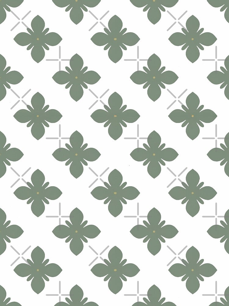 Minimal Sage Floral Pattern by yara.lahdo