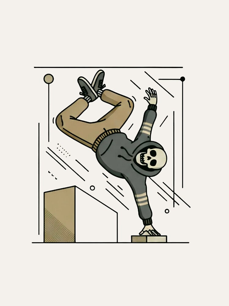PERFORMER | Minimalist Skeleton Streetwear Art by DEADLINE.