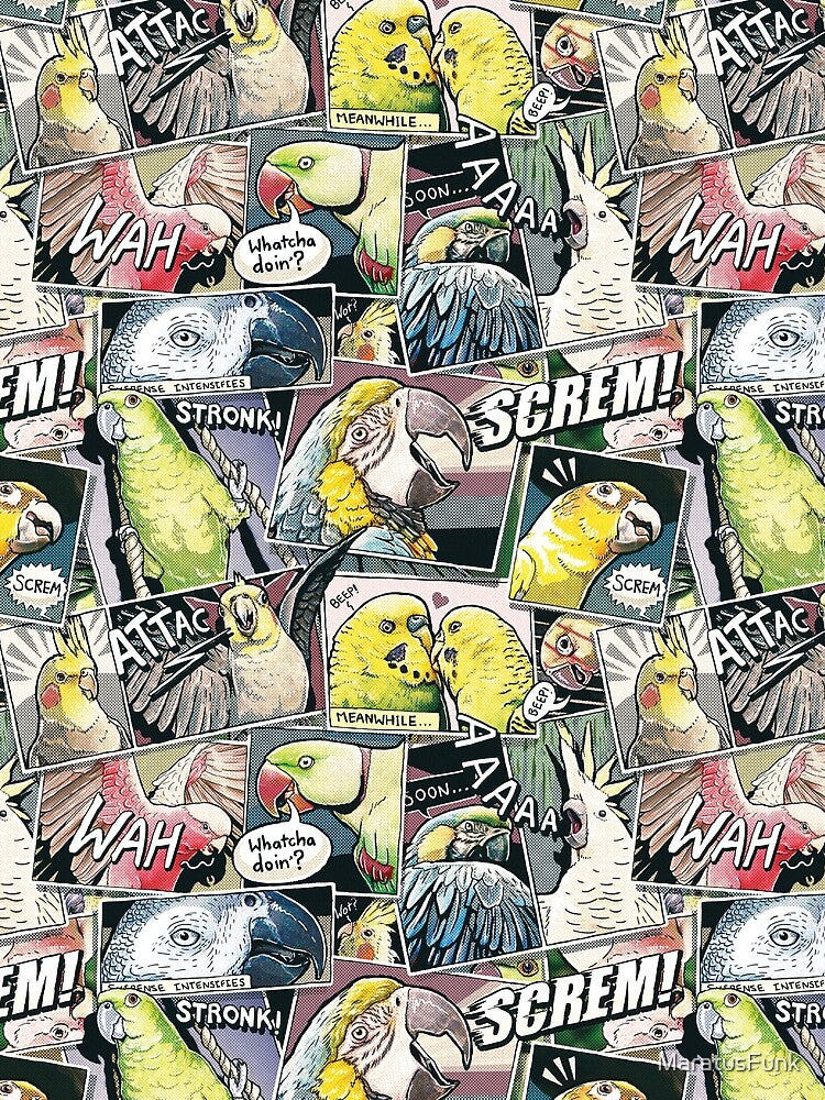 Parrots Comic Style by MaratusFunk