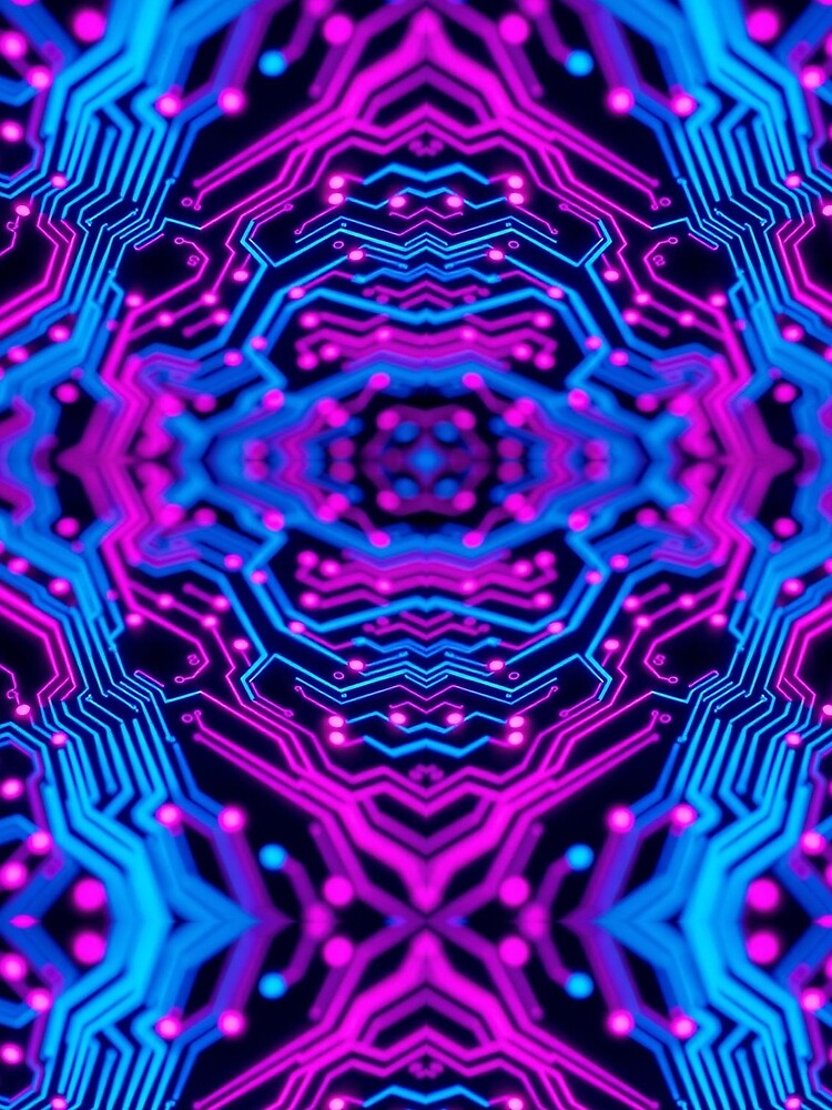 Futuristic Blue Biotech Circuitry Robotics by FestDrip
